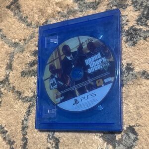 PS5 Game Disc in Blue Case GTA5 base game
